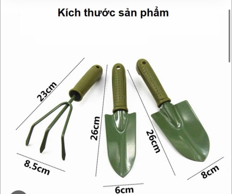 Bộ cuốc, xẻng, chia làm vườn mini - Cây Xanh Tam Kỳ